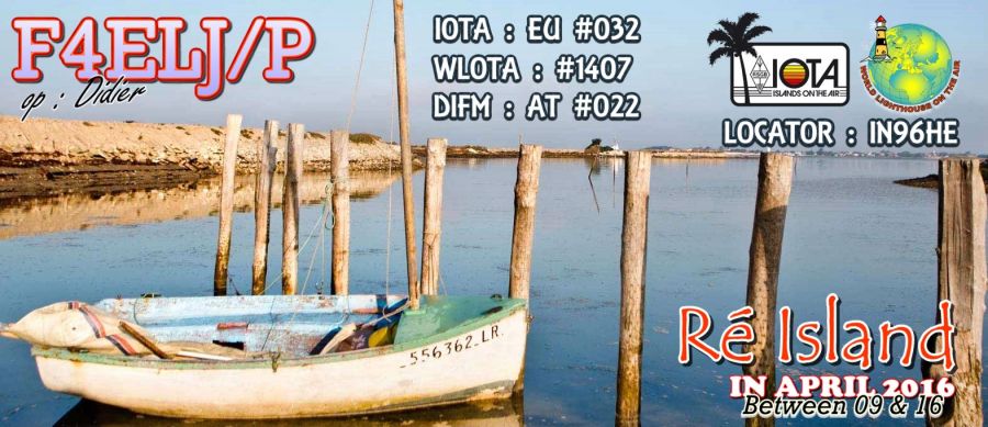 Остров Ре F4ELJ/P QSL
