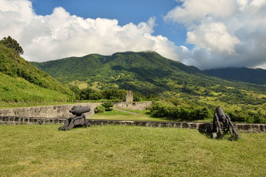 Saint Kitts Island V47TR Old colonial fortress Brimstone Hill.
