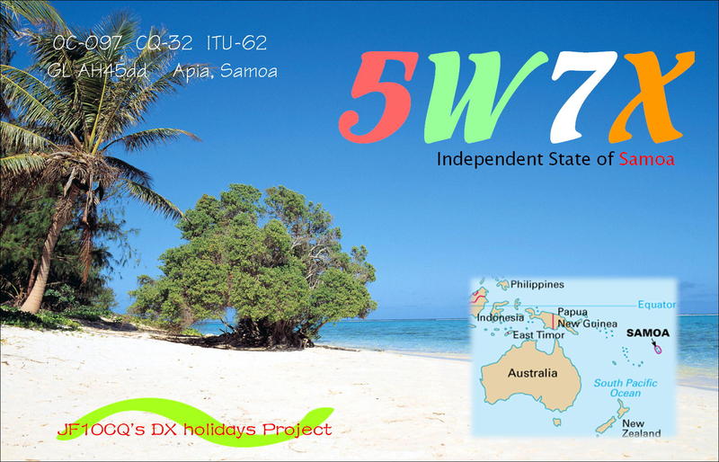 Самоа 5W7X QSL