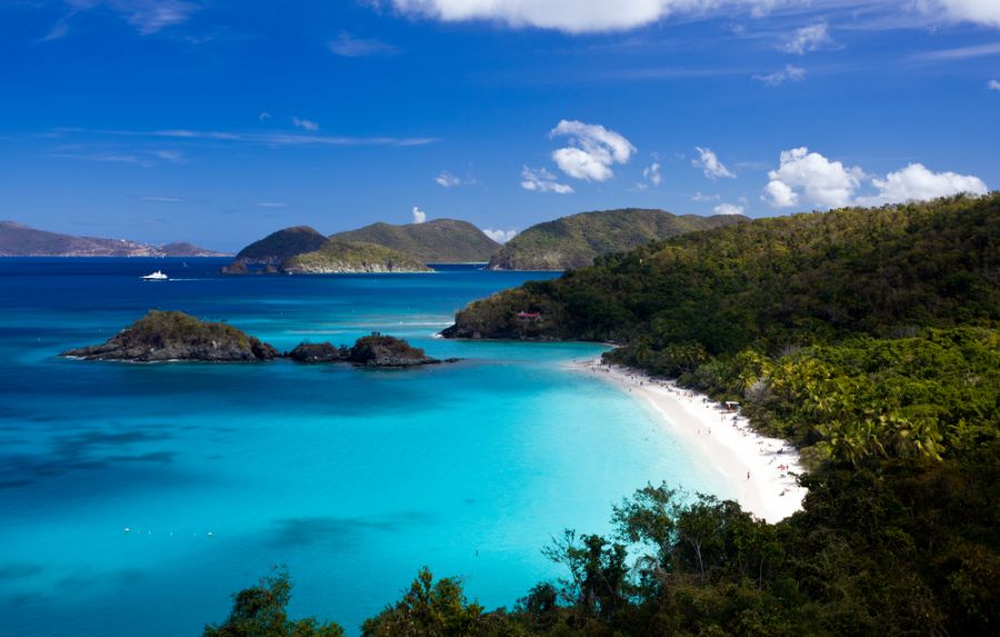 US Virgin Islands W2GD/KP2 DX News Trunk Bay.