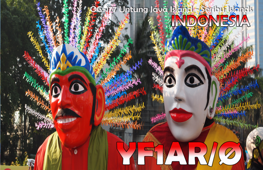 Untung Island YF1AR/0 QSL