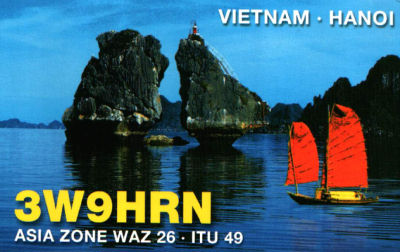 Vietnam 3W9HRN QSL Vietnam 3W9HRN QSL