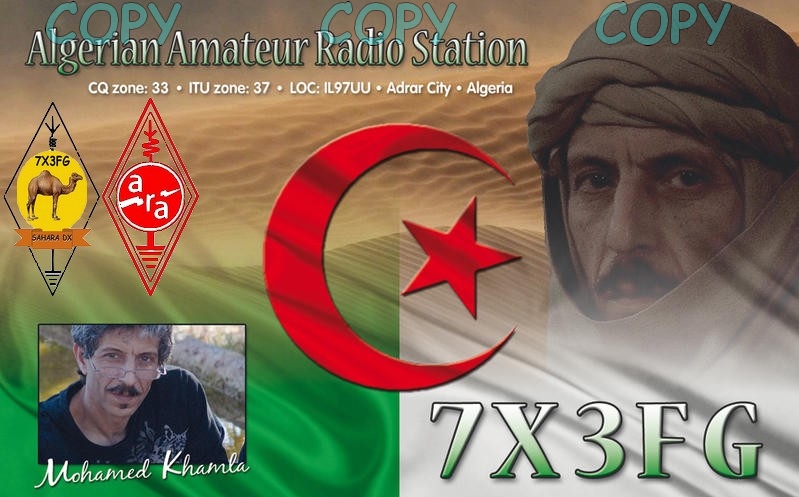 Algeria 7X3FG DX News QSL