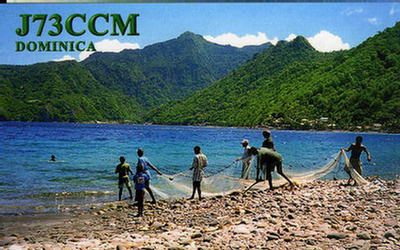 Dominica Island J73CCM QSL Dominica Island J73CCM QSL