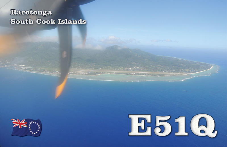Rarotonga Island E51Q QSL Rarotonga Island E51Q QSL