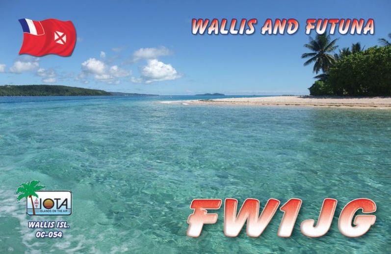 FW1JG Wallis Island QSL Card