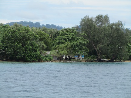 H44R Russell Islands The house we operated from, seen from the sea.