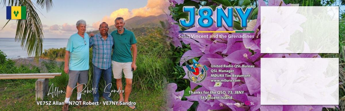J8NY Saint Vincent Island QSL 2