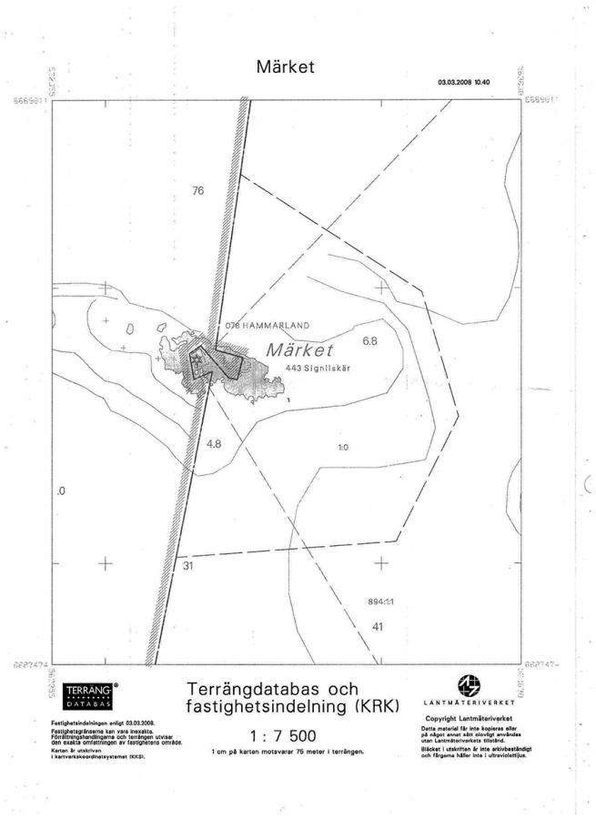 A copy of the Land Survey Office map of Märket. A copy of the Land Survey Office map of Märket.