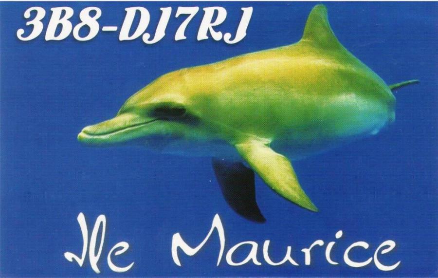 Mauritius Island 3B8/DJ7RJ QSL Mauritius Island 3B8/DJ7RJ QSL