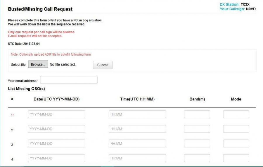 PDXG QSL Management Busted/Missing Call Request PDXG QSL Management Busted/Missing Call Request