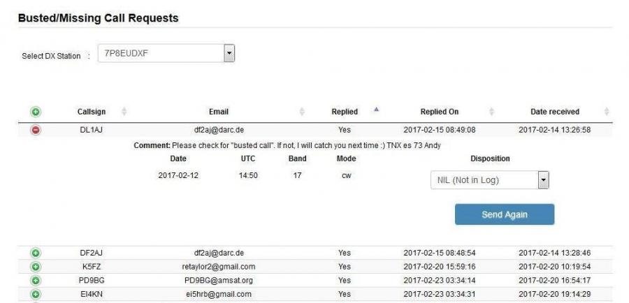 PDXG QSL Manager Busted/Missing Call Requests PDXG QSL Manager Busted/Missing Call Requests