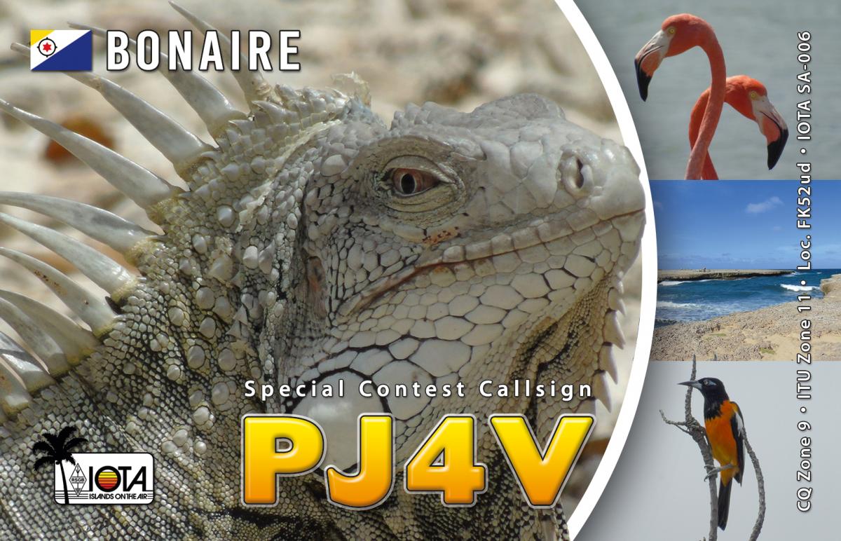 PJ4V Остров Бонэйр QSL PJ4V Остров Бонэйр QSL