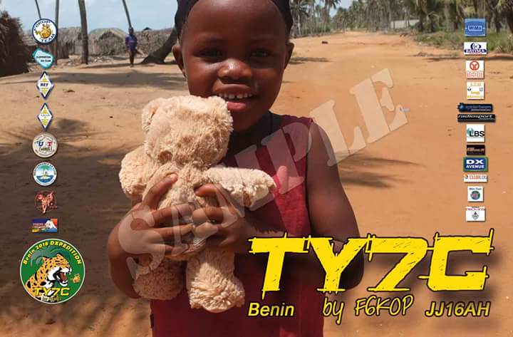 TY7C Benin DX Pedition QSL Card TY7C Benin DX Pedition QSL Card