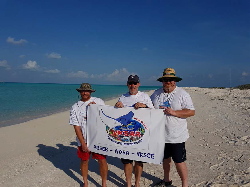 VK9AR Mike AB5EB, Mike AD5A, Craig VK5CE on Ashmore Reef VK9AR Mike AB5EB, Mike AD5A, Craig VK5CE on Ashmore Reef