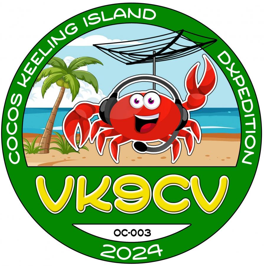 VK9CV Logotipo de las Islas Cocos Keeling