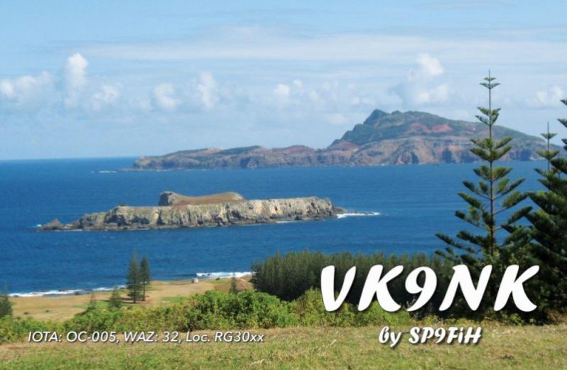 VK9NK Norfolk Island QSL Card