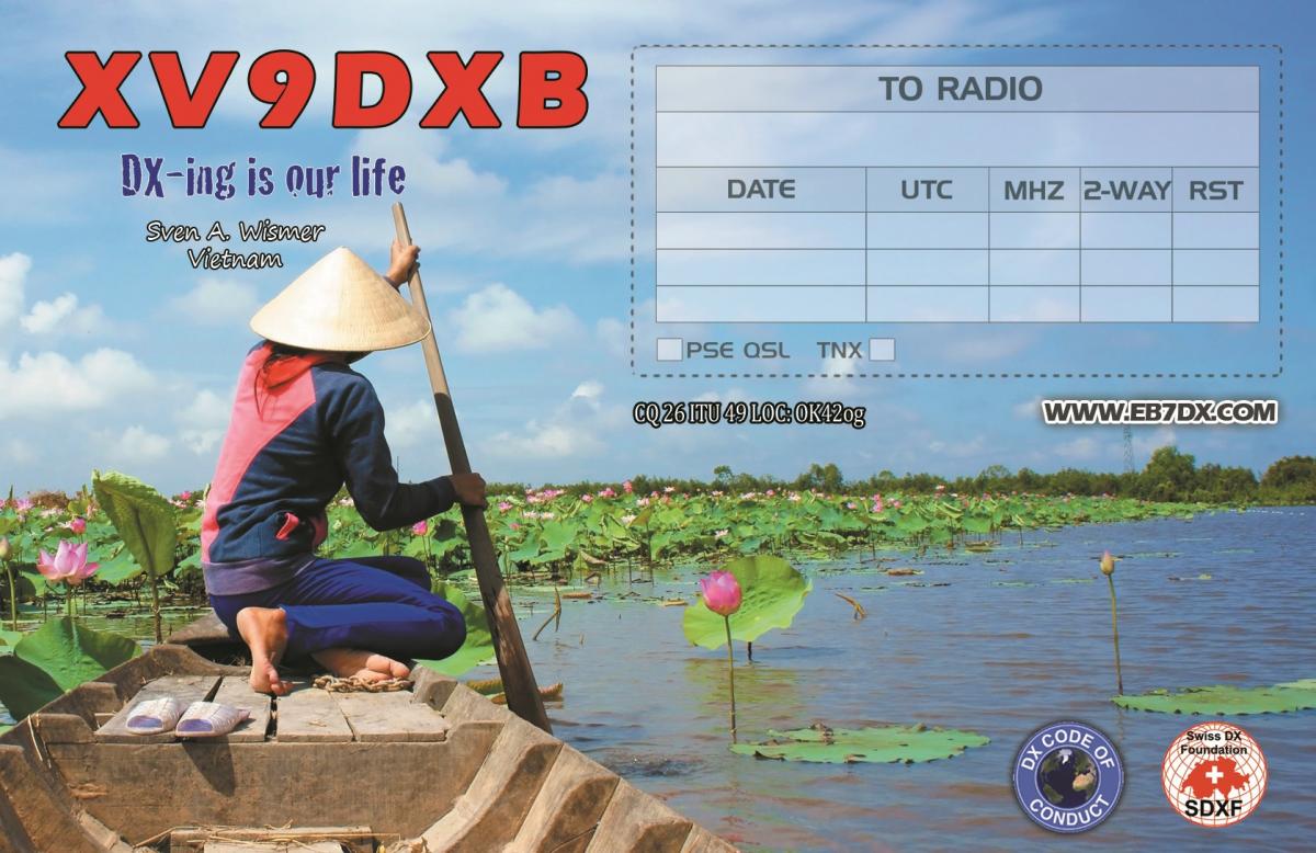 XV9DXB Вьетнам QSL