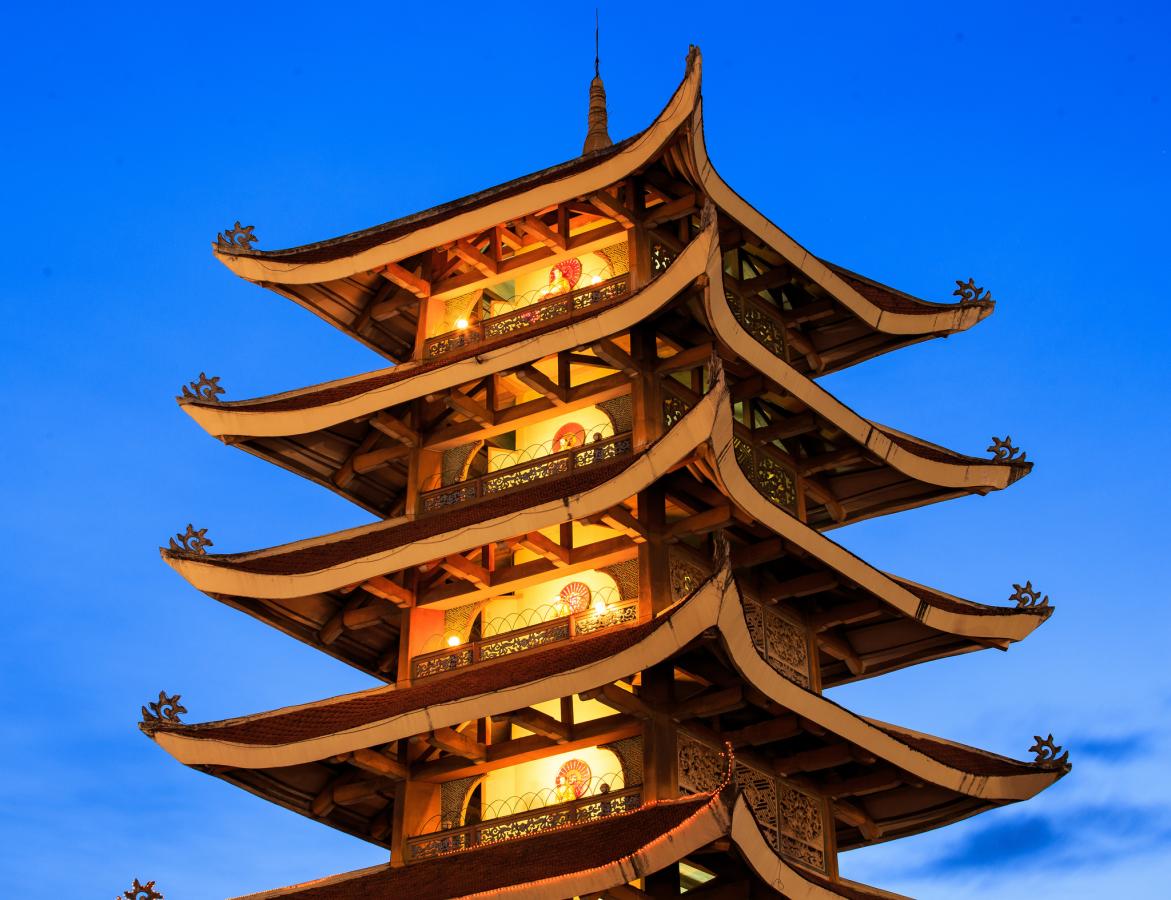 XV9YM National Pagoda, Vietnam. Tourist attractions spot XV9YM National Pagoda, Vietnam. Tourist attractions spot