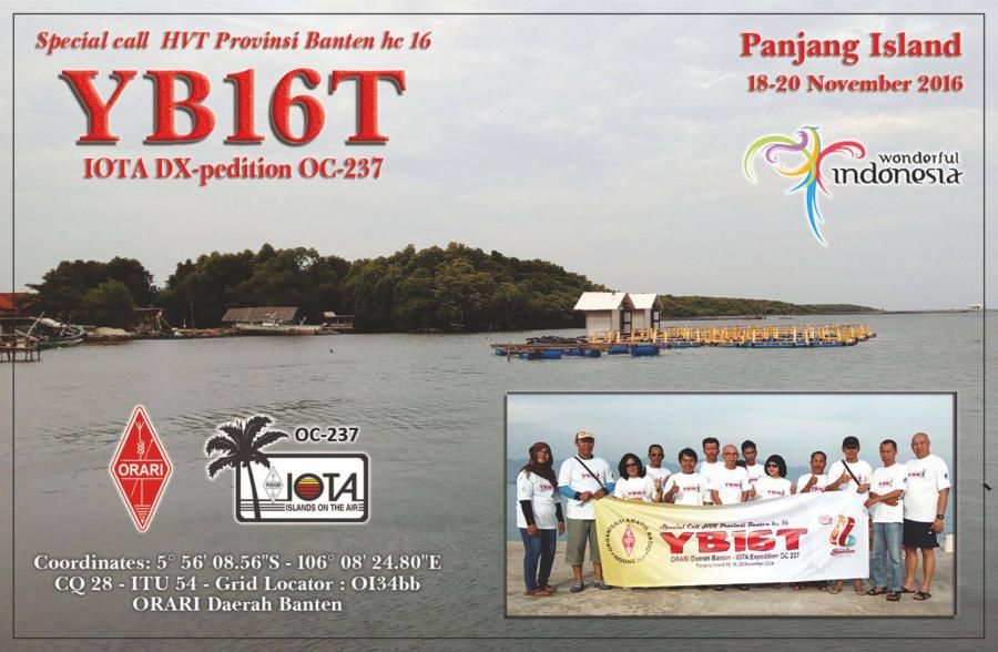YB16T Panjang Island QSL YB16T Panjang Island QSL