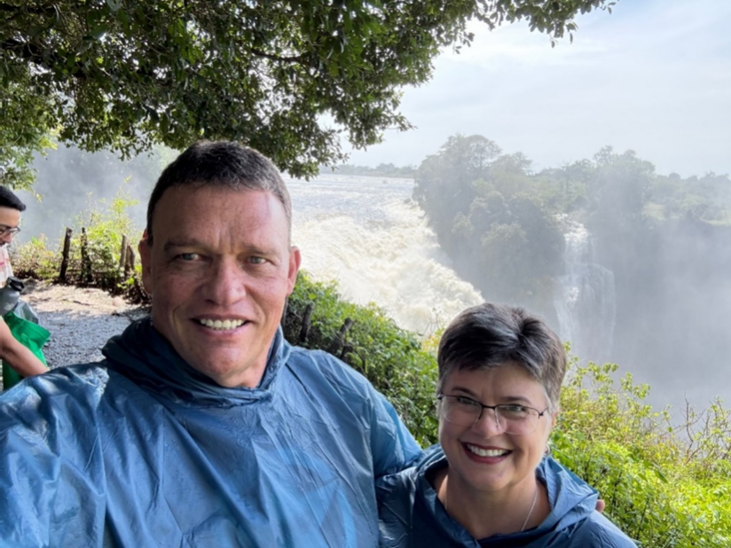 ZS4TX with XYL Victoria Fails Zimbabwe