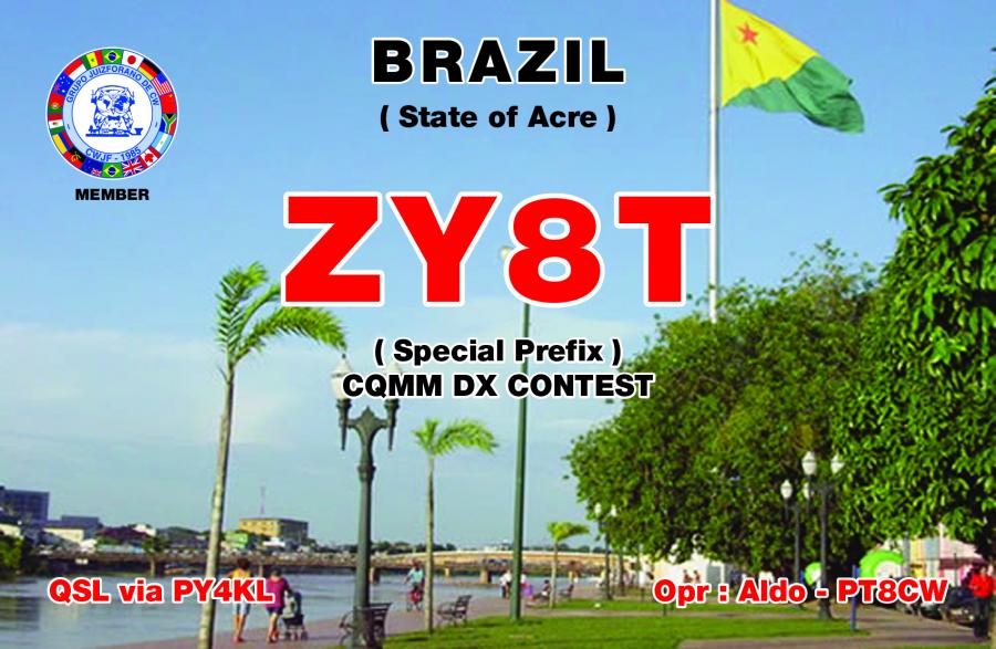 Бразилия ZY8T QSL CQ MM Contest 2017